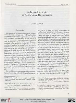 39: Understanding of art as active visual hermeneutics