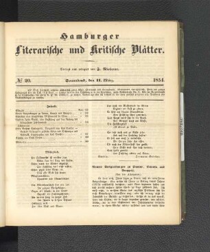 No. 20. 11. März 1854