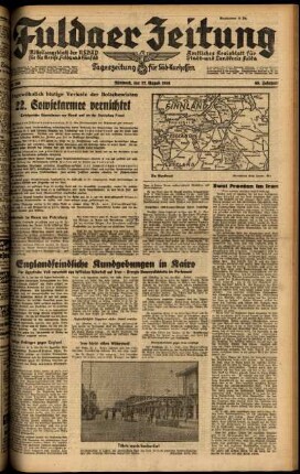Ausgabe vom Mittwoch, den 27. August 1941.
