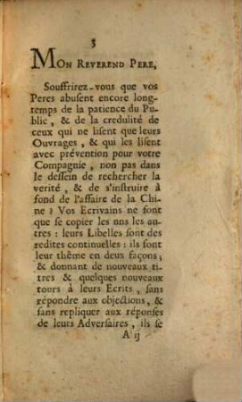 VII. Lettre D'Un Docteur En Theologie De L'Ordre De S. Dominique. Sur L'Idolatrie Et Les Superstitions de la Chine. Au R. P. Dez, Provincial des Jesuites