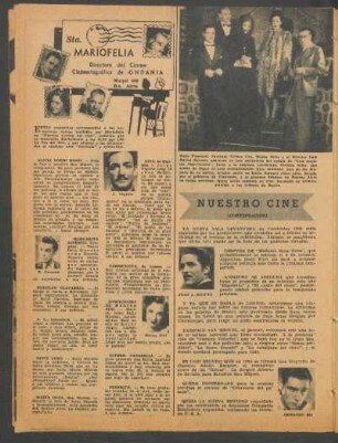 Sta. Mariofelia, directora del correo cinematográfico de Ondania