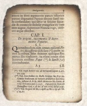 Cap. I. De origine, incrementis & decrementis Papatus