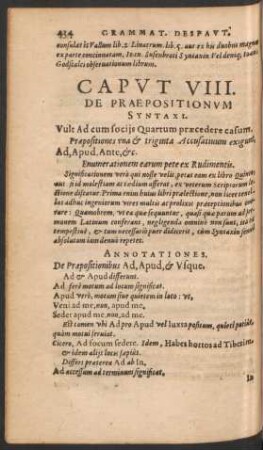 Caput VIII. De Praepositionum Syntaxi.