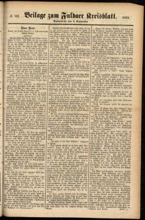 Zweite Ausgabe vom Samstag, den 02. September 1899.