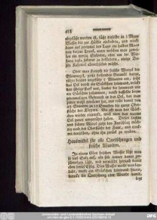 Hausmittel für alle Quetschungen und frische Wunden.