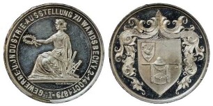 Wandsbek: Medaille auf die 1. Gewerbe- und Industrie-Ausstellung