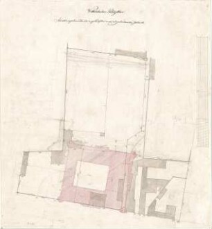 Gärtner, Friedrich von; München; Wittelsbacherpalast - Lageplan