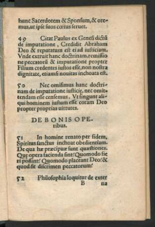 De Bonis Operibus.