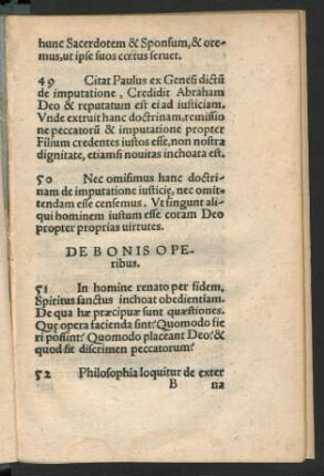 De Bonis Operibus.