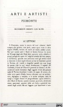 2: Arti e artisti in Piemonte : documenti inediti con note