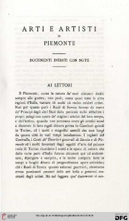 2: Arti e artisti in Piemonte : documenti inediti con note