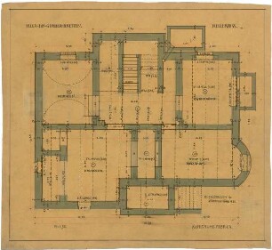 Billing, Hermann; Bretten, Heilbronnerstr. 3; Haus Dr. Gerber - Grundriss Keller