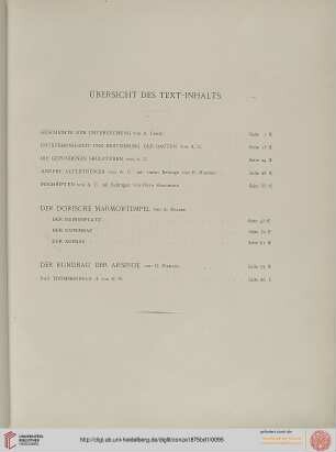 Übersicht des Text-Inhalts