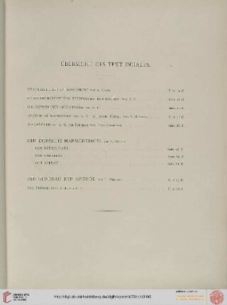 Übersicht des Text-Inhalts