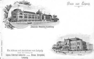 Gruss aus Leipzig ; dauernde Gewerbe-Ausstellung ; Börse