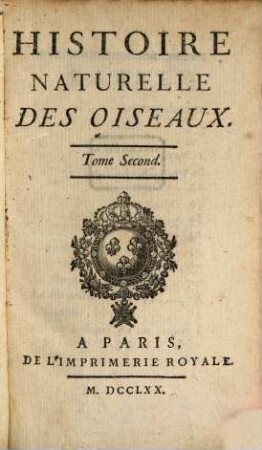 Histoire naturelle des oiseaux, T.2