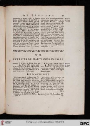 XIII: Extraits de Martianus Capella