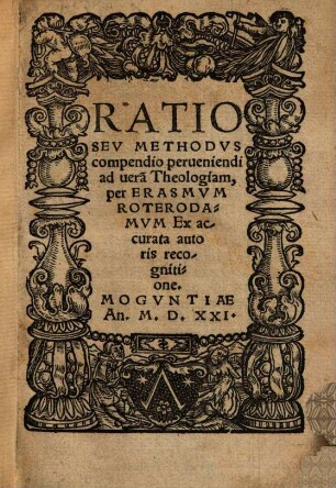 Ratio Sev Methodvs compendio perueniendi ad uera[m] Theologiam