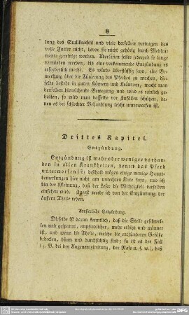 Drittes Kapitel. Entzündung