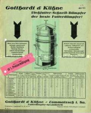 Viehfutter-Schnell-Dämpfer