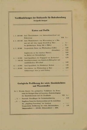 Mitteilungen der Reichsstelle für Bodenforschung Zweigstelle Stuttgart