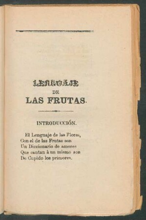Lenguaje de las frutas : Introducción