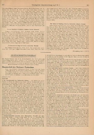 Zeitschriftenschau
