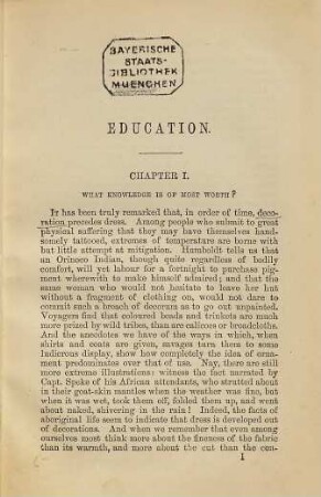 Education: Intellectual, Moral and Physical