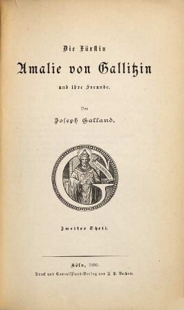 Die Fürstin Amalie von Gallitzin und ihre Freunde, 2