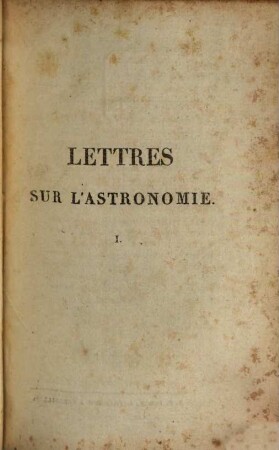 Lettres sur l'astronomie en prose et en vers, 1