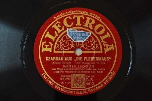 Czardas aus "die Fledermaus" / (Johann Strauß). Text: Genée und Haffner