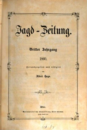 Jagd-Zeitung. 3, 3. 1860