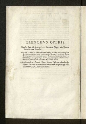 Elenchvs operis