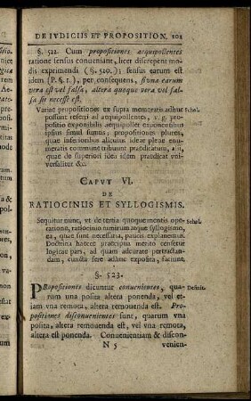 Caput VI. De Rationciniis Et Syllogismis – Caput VIII. De Cognitione Certa Et Probabili
