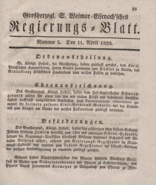 Nr. 5 : 11. April 1828