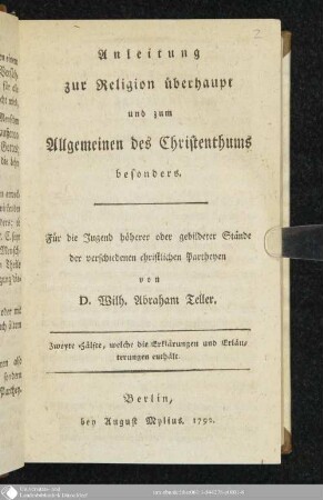 Zweyte Hälfte: Welche die Erklärungen und Erläuterungen enthält