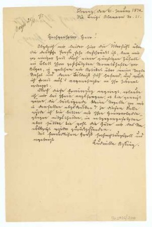 Korrespondenz von Ludmilla Assing an George Westermann