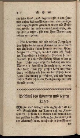 Beschluß des siebenten und letzten Tages.