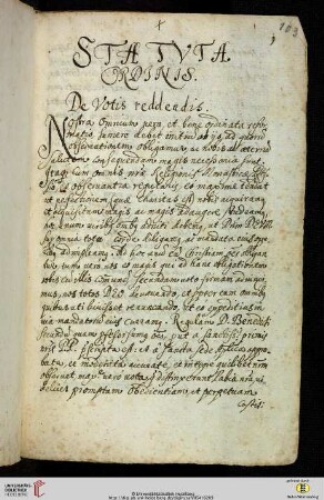Statuta ordinis [cisterciensis 1601]