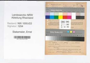 Entnazifizierung Ernst Stakemeier, geb. 16.10.1892 (Lehrer)