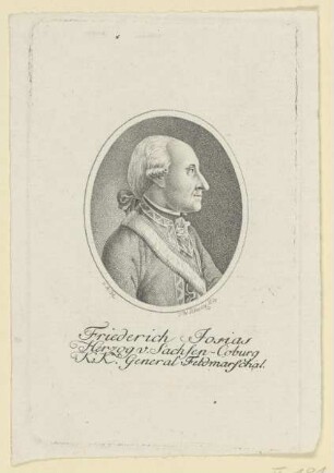 Bildnis des Friederich Josias v. Sachsen-Coburg