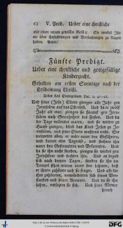 Fünfte Predigt.