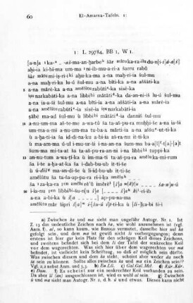 60-977, [Die El-Amarna-Tafeln]