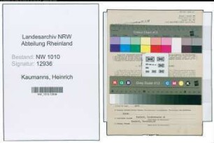 Entnazifizierung Heinrich Kaumanns , geb. 05.06.1885 (Mitinhaber)