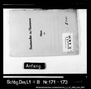 Kleidung der Bedienten beim Amt Schaumburg