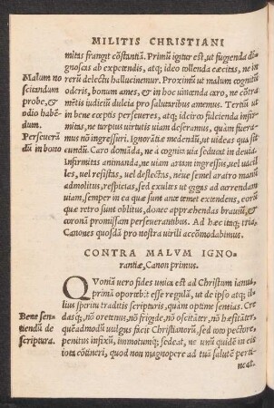 Contra Malum Ignorantiae, Canon primus.