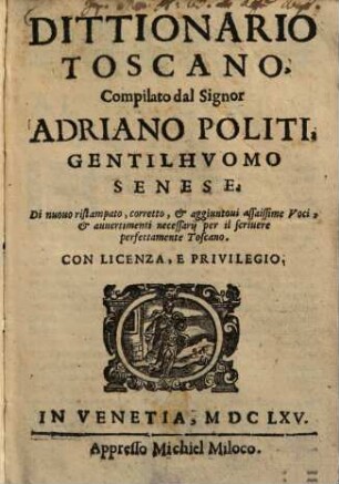 Dittionario Toscano