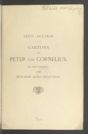Cartons des Peter von Cornelius zu den Fresken in der Münchner Alten Pinakothek : 26.6.