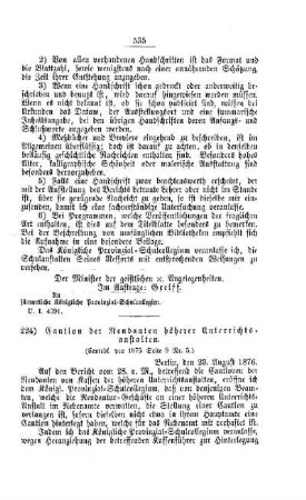Caution der Rendanten höherer Unterrichtsanstalten : [III. Gymnasial- und Real-Lehranstalten]