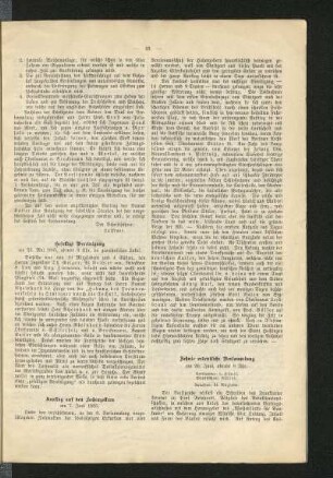 Zehnte ordentliche Versammlung am 26. Juni 1885